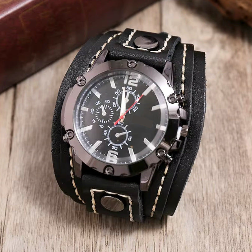 Men's "Cavalier" Leather Watch