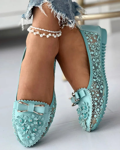 Women's "Flora" Lace Flats
